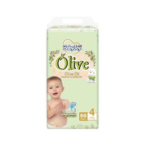 بيبي جوي حفايض بزيت الزيتون 1*50 حفاض رقم 4