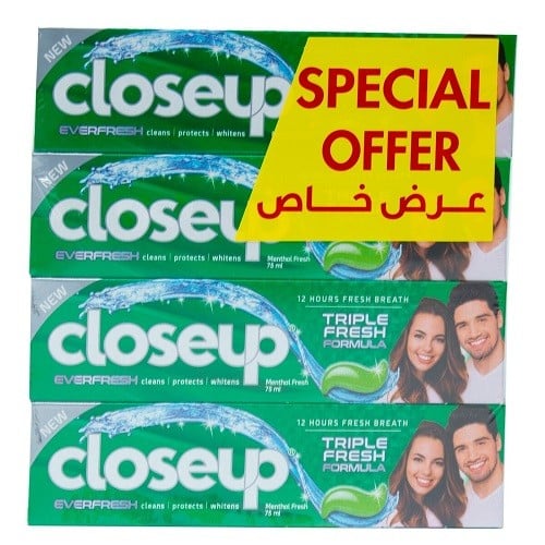 كلوس اب معجون اسنان اخضر عرض خاص 4*75 م