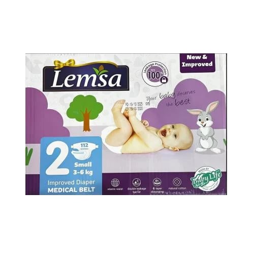 Baby diaper touch 112 diapers size 2