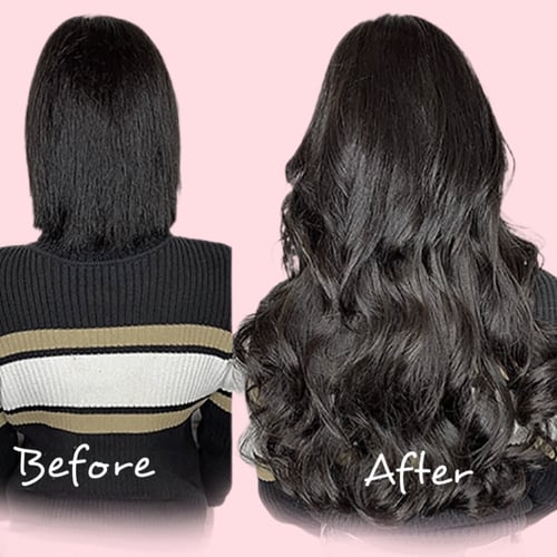 Clip in extensions / Dark Brown -Natural Black / o...