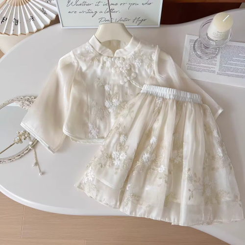 طقم هانفو للفتيات مطرز