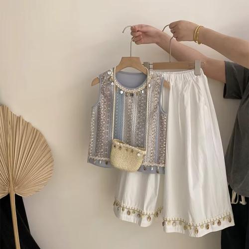 فستان بناتي بحمالات صيفي