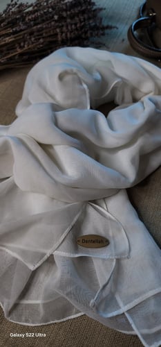 White pure color hijab SKD012