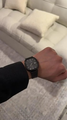 ساعة رجالية LTP أسود كامل