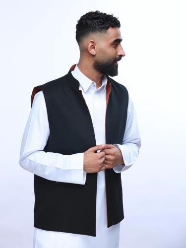 سديري جوخ فاخر اسود-جملي