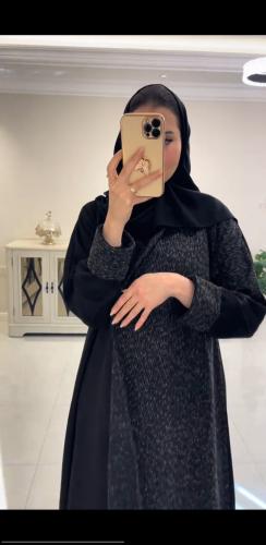 عباية لف شتوية بقماش شمواة مع شانيل