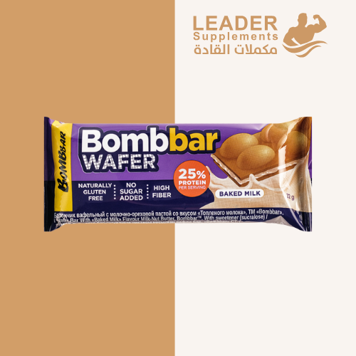 بومبار ويفر بروتين بنكهه الحليب المخبوز bombar waf...