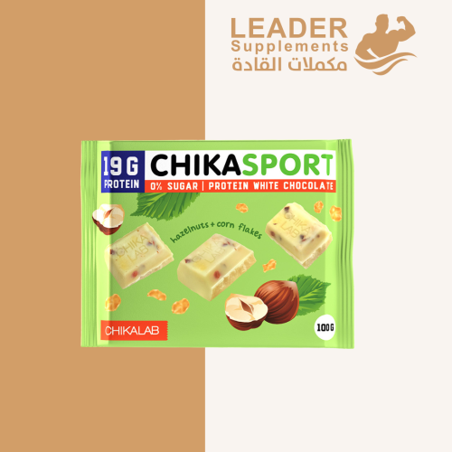 شيكا سبورت شوكولاته بيضاء بالبندق والكورن فليكس 10...