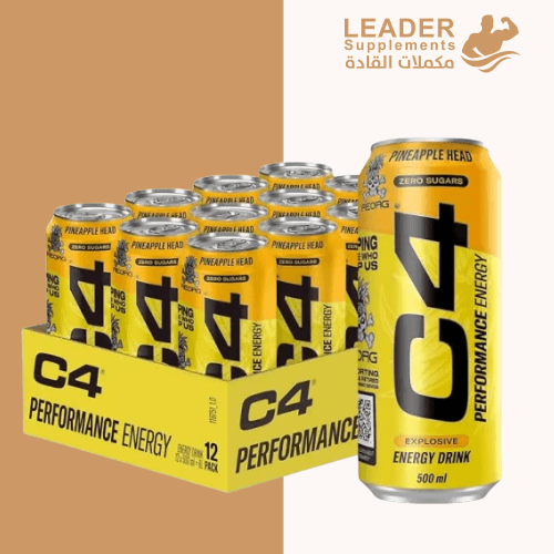مشروب الطاقة سي فور نكهة اناناس شدة 12 حبه