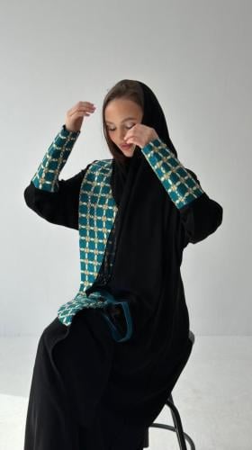 Turquoise Abaya Az-00069 ROYAL TURQUOISE