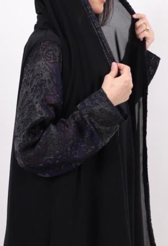 Chiffon Velvet Luxury Abaya (Az-0047).