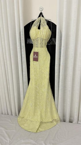 فستان سهره ليموني
