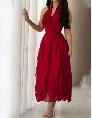 فستان ناعم أحمر