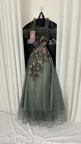 فستان سهره زيتي