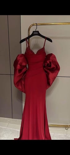 فستان سهره خمري داكن