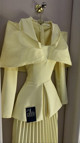 فستان ناعم ليموني