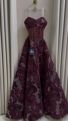 فستان سهره برغندي