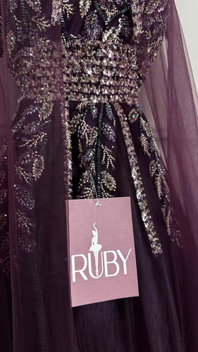 فستان سهره خمري داكن