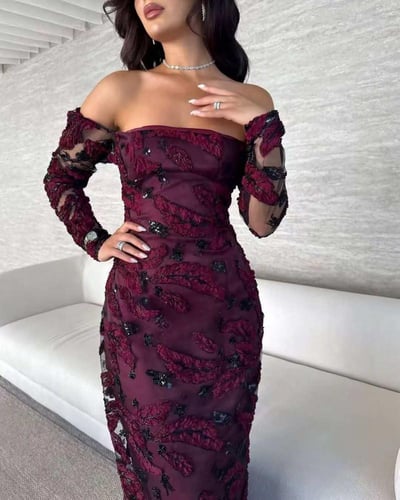 فستان سهره خمري