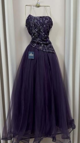 فستان سهر بنفسجي غامق