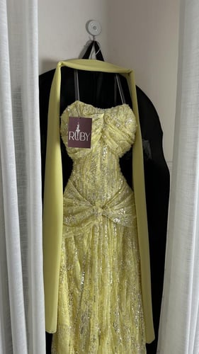 فستان سهره اصفر