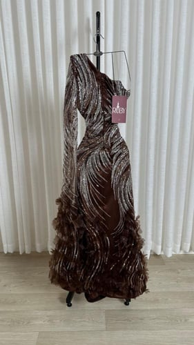 فستان سهره بني