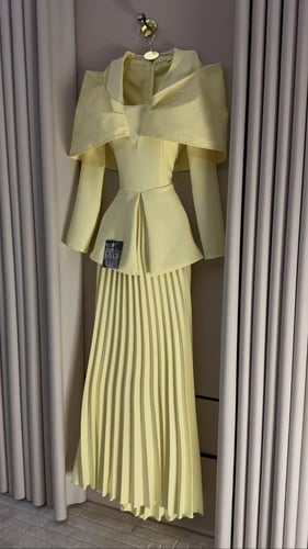 فستان ناعم ليموني