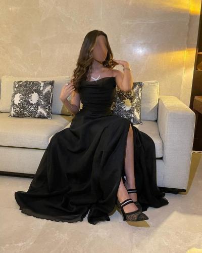 فستان ناعم اسود