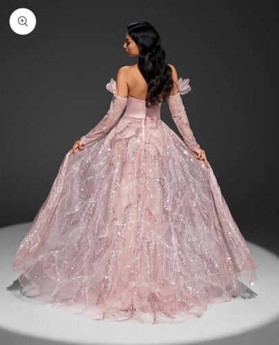 فستان سهره وردي فاتح