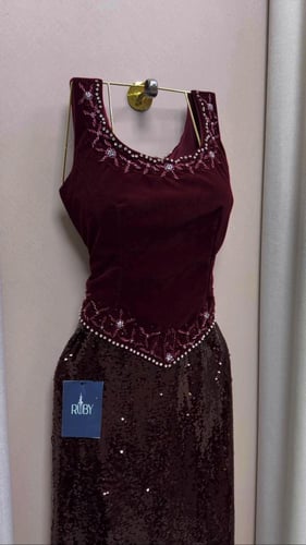 فستان سهره برغندي