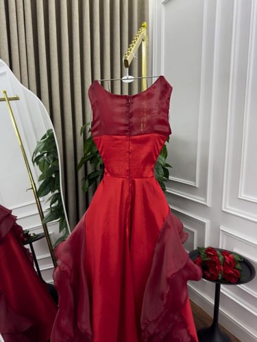 فستان ناعم احمر