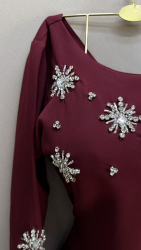 فستان ناعم عنابي