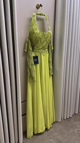 فستان سهره ليموني