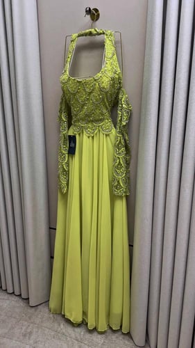 فستان سهره ليموني