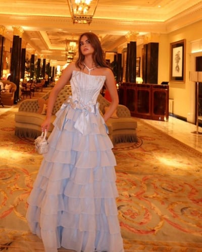 فستان سهره السماوي الفاخر