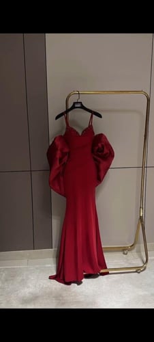 فستان سهره خمري داكن