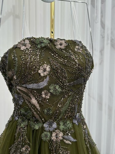 فستان سهره زيتي