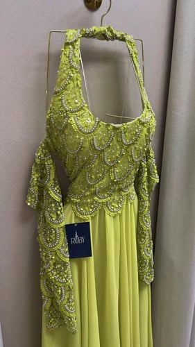 فستان سهره ليموني