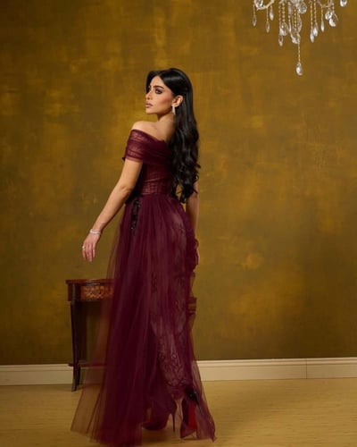 فستان سهره بورغندي