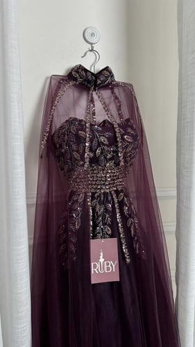 فستان سهره خمري داكن