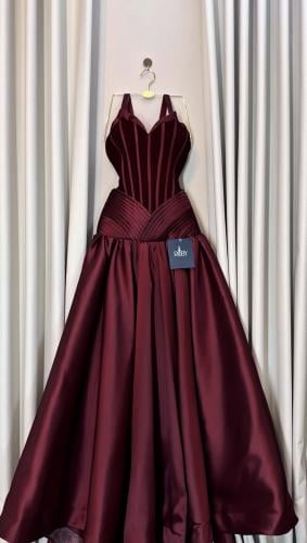 فستان سهره برغندي