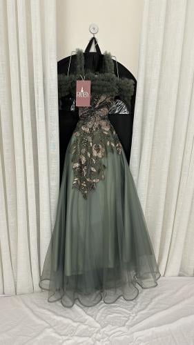 فستان سهره زيتي