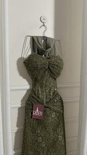 فستان سهره زيتي