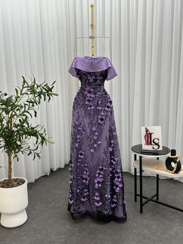 فساتين سهرة اللون بنفسجي فاتح