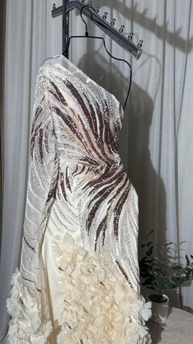 فستان سهره كريمي