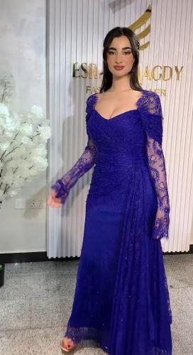 فستان ازرق ملكي