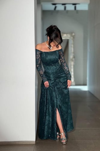 فستان ناعم أسود داك