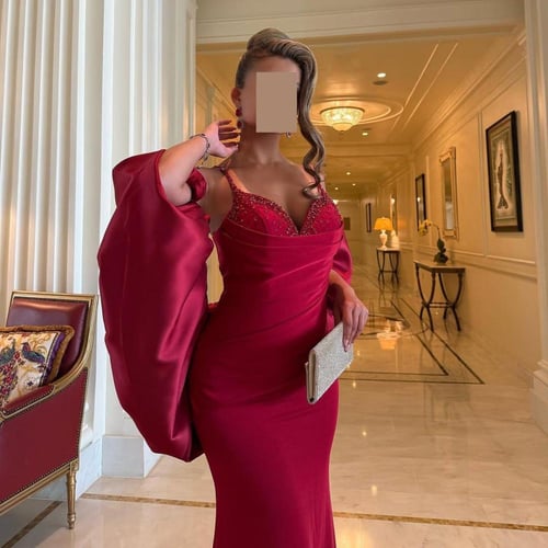 فستان سهره خمري داكن