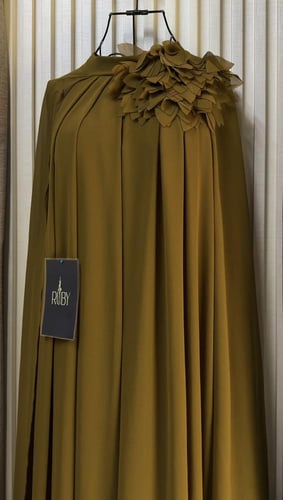 جلابيه زيتي شيفون