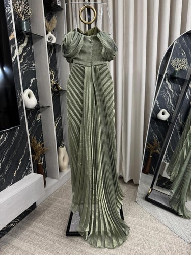 فستان سهره زيتي